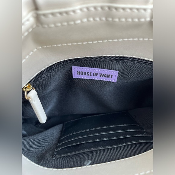 House of Want Vegan Chill Framed Clutch Ivory - Picture 4 of 6